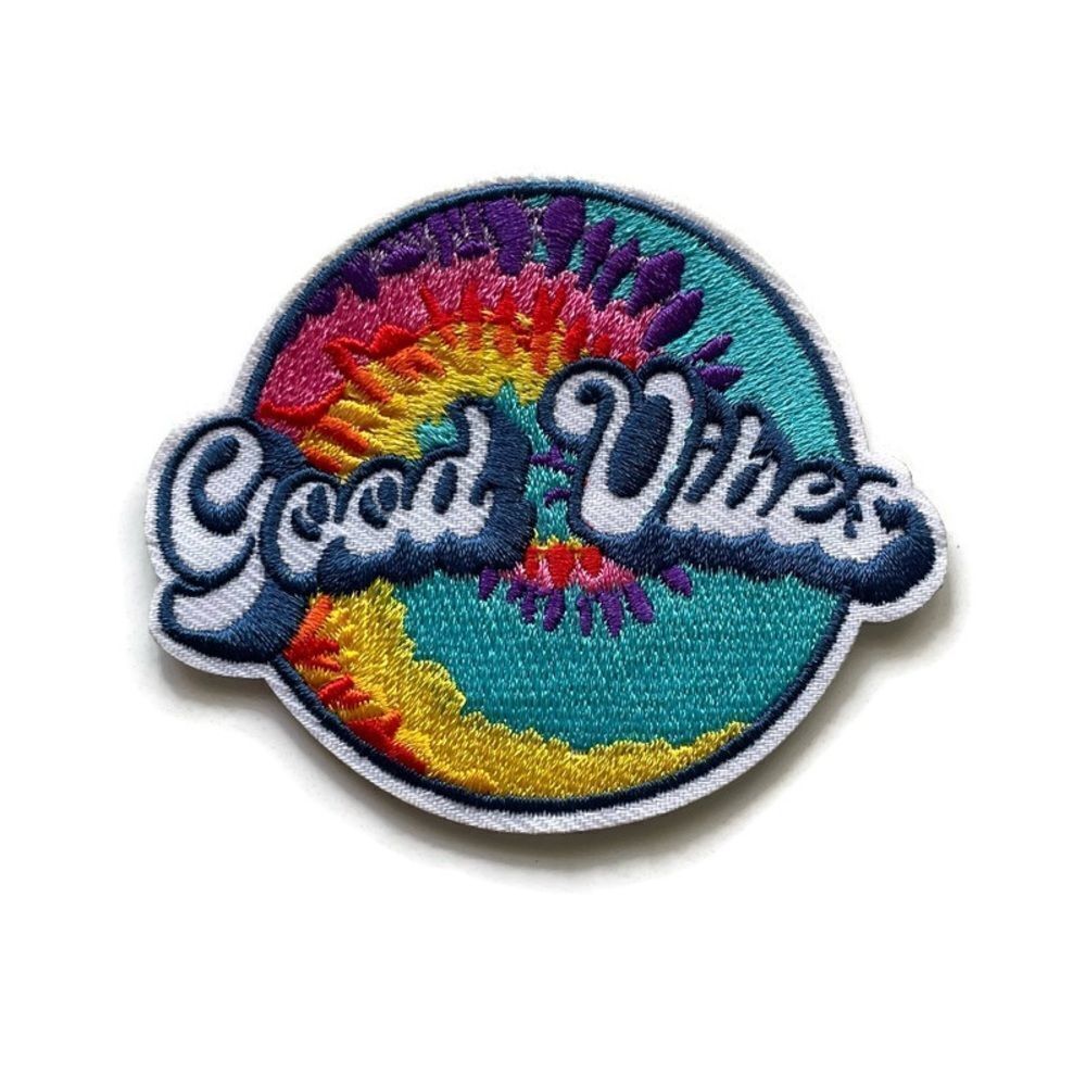 Good Vibes Rainbow Embroidered Patch